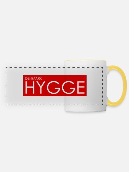 denmark hygge - Panoramatasse - Weiß/Gelb