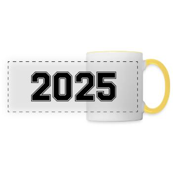 2025 - Panoramatasse - Weiß/Gelb - Vorne