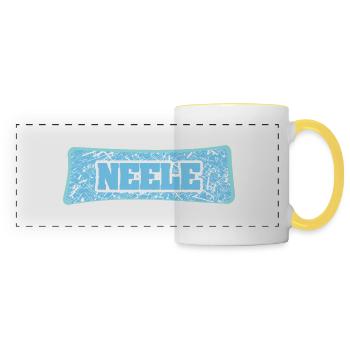 Neele als Name - Panoramatasse - Weiß/Gelb - Vorne