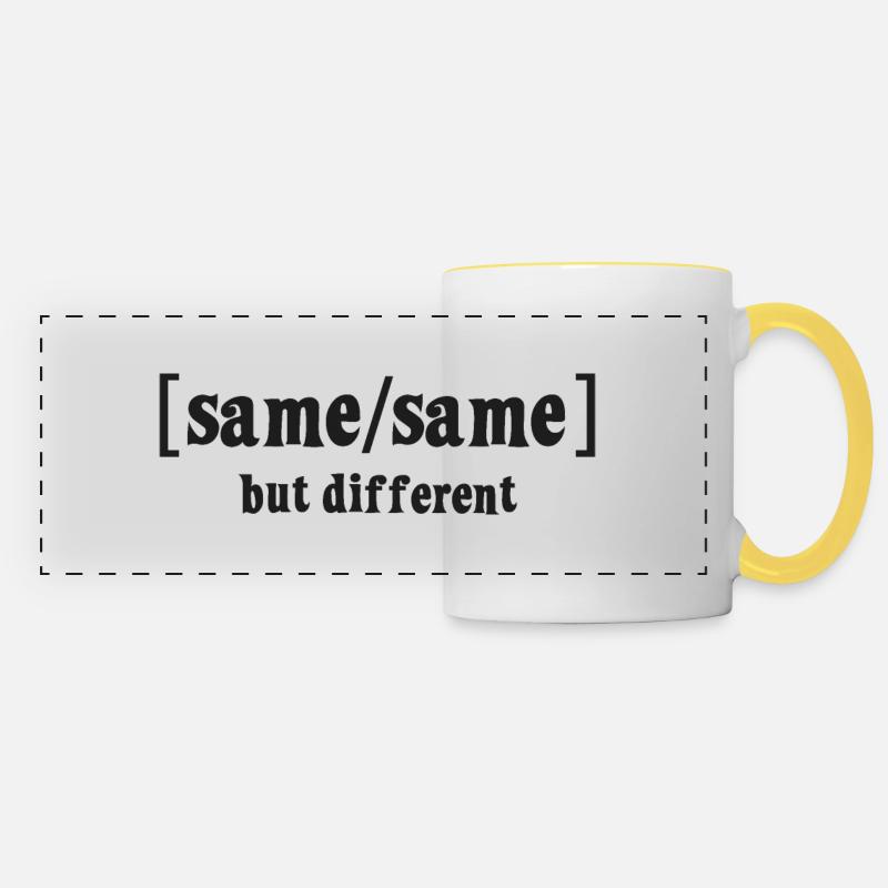 Same Same but different - Panoramic Mug - white/yellow