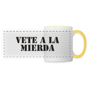 Spanisch Spruch spanische Sprache - Panoramatasse - Weiß/Gelb - Vorne