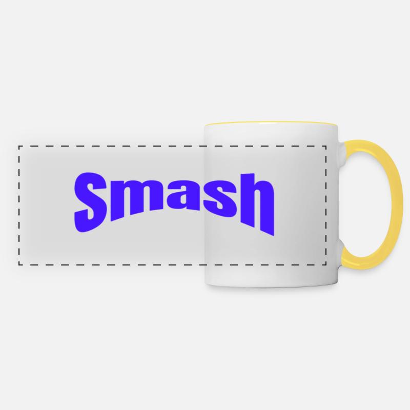 Smash - Panoramic Mug - white/yellow