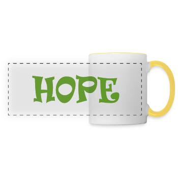 HOPE - Mug panoramique contrasté et blanc - blanc/jaune - Devant