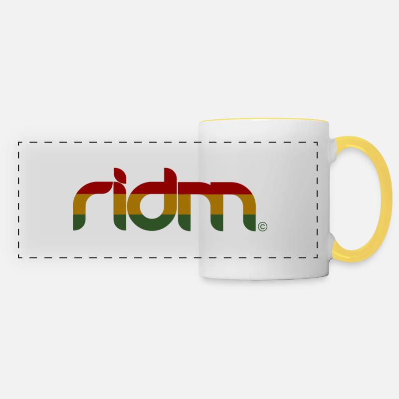 RIDM rastacolor - Panoramic Mug - white/yellow