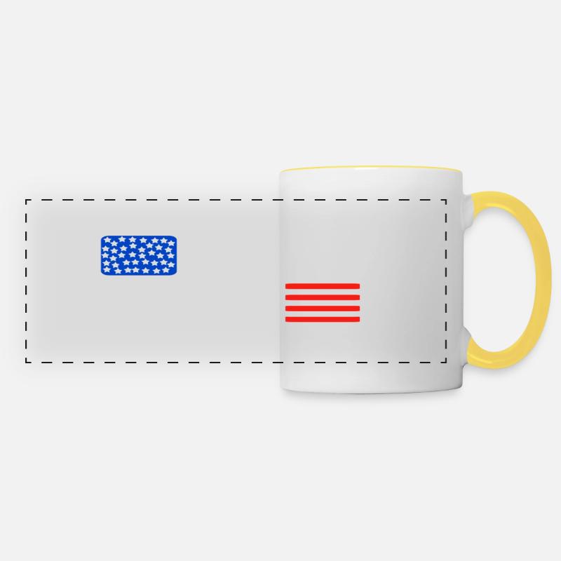 KAMALA HARRIS Amérique - Mug panoramique contrasté et blanc - blanc/jaune