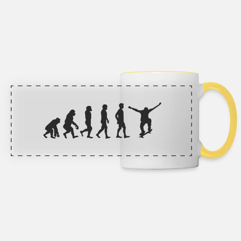 Evolution Skater - Panoramatasse - Weiß/Gelb