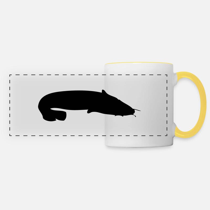 Silure - Mug panoramique contrasté et blanc - blanc/jaune