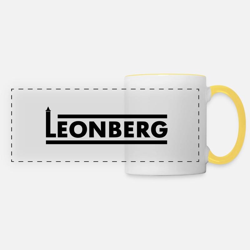 Leonberg - Mug panoramique contrasté et blanc - blanc/jaune