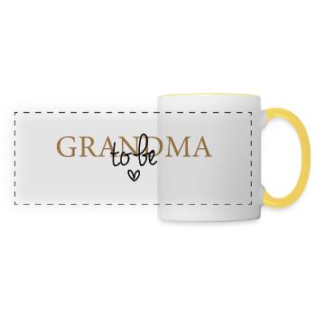 Grandma to be - Panoramic Mug - white/yellow - Front