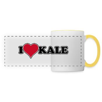 I love Kale -1970s Retro - Panoramic Mug - white/yellow - Front