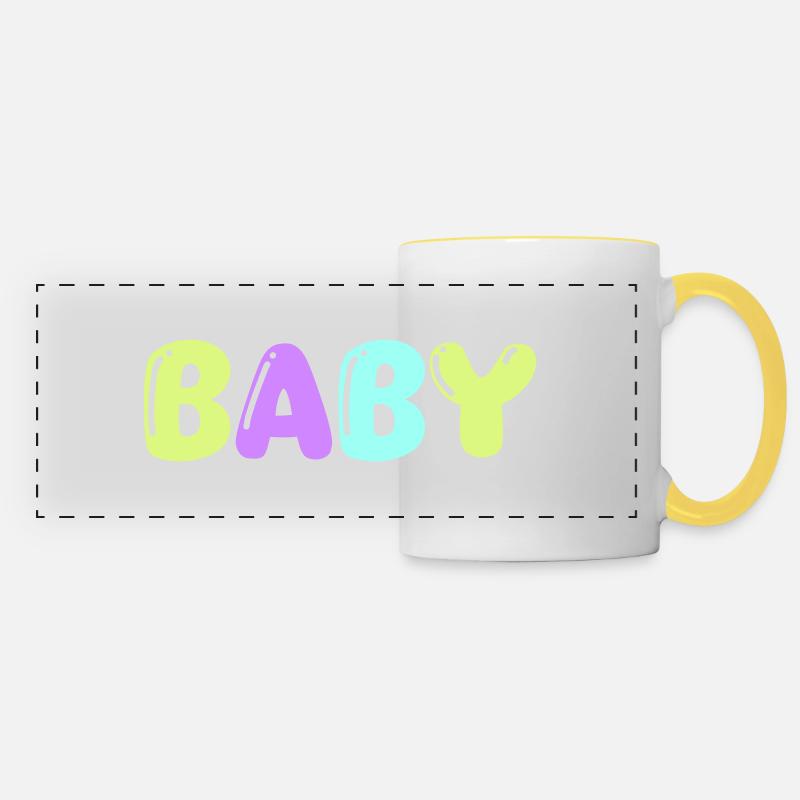 baby - Panoramic Mug - white/yellow