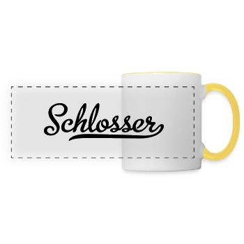 Serrurier - Mug panoramique contrasté et blanc - blanc/jaune - Devant