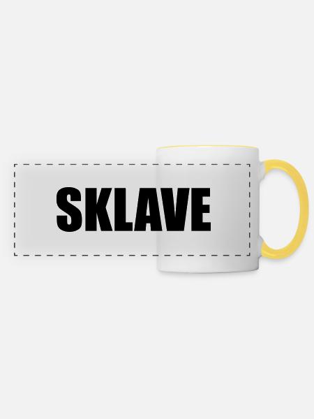 Sklave - Panoramatasse - Weiß/Gelb