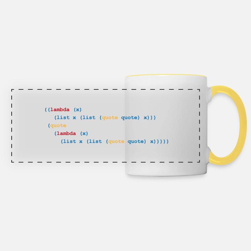 Informatiker Programming Geschenk Nerd Admin - Panoramatasse - Weiß/Gelb