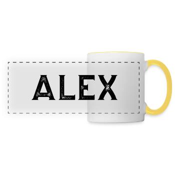 Alex - Panoramatasse - Weiß/Gelb - Vorne