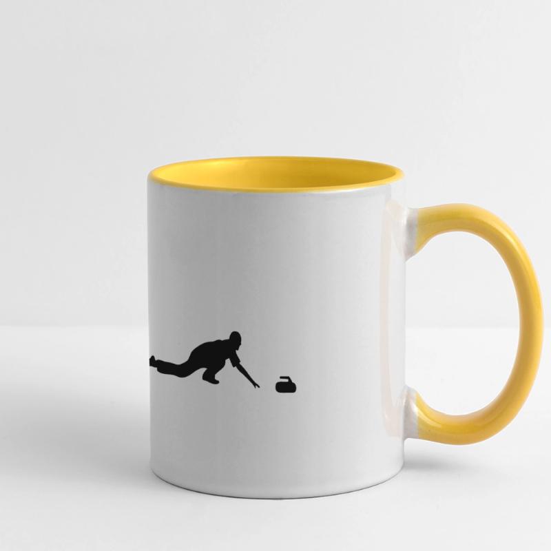 l'évolution de curling Mug panoramique contrasté et blanc