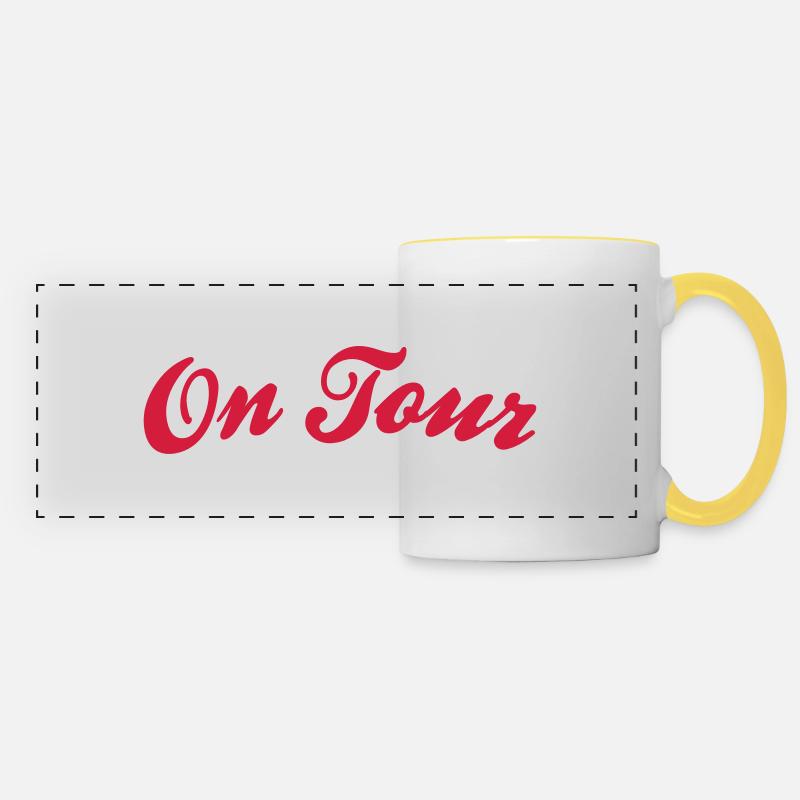 on tour - Panoramic Mug - white/yellow