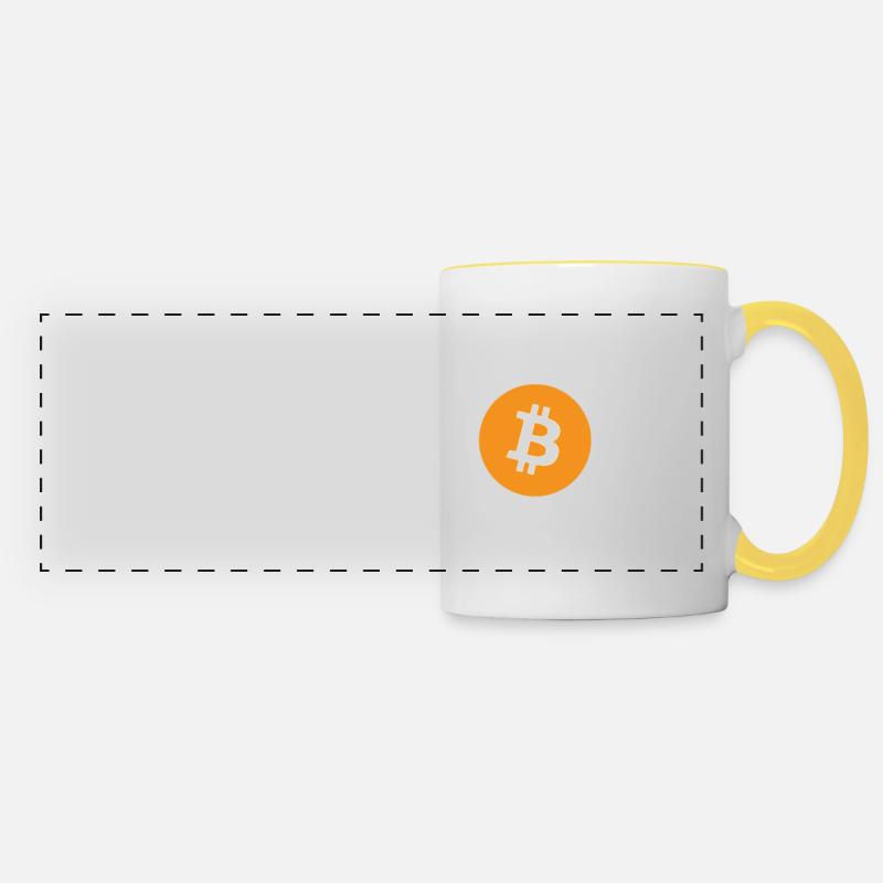 Bitcoin Plan B - Panoramatasse - Weiß/Gelb