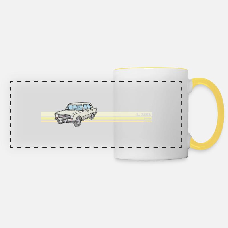 lada - Mug panoramique contrasté et blanc - blanc/jaune