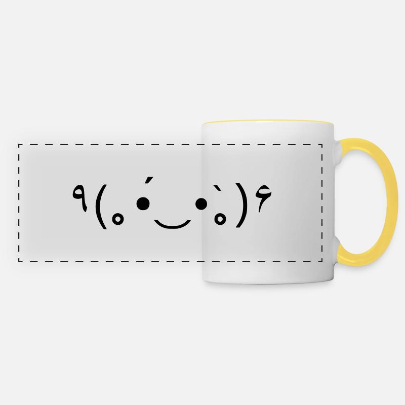 Sweet joy for every day! 🌟 - Panoramic Mug - white/yellow