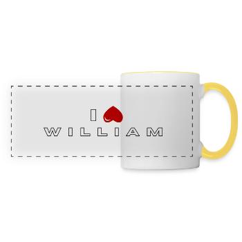 I hate William - Panoramic Mug - white/yellow - Front