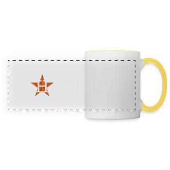 hate us - Panoramic Mug - white/yellow - Front