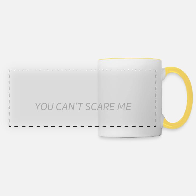 Im a mom you cant scare me - Panoramic Mug - white/yellow