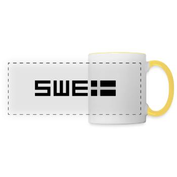 Tactique suédoise - Mug panoramique contrasté et blanc - blanc/jaune - Devant