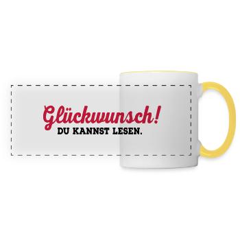 lesen - Panoramatasse - Weiß/Gelb - Vorne