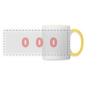 42 code binaire binaire live sci-fi vecteur de réponse - Mug panoramique contrasté et blanc - blanc/jaune - Devant