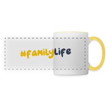 Familienleben - Panoramatasse - Weiß/Gelb - Vorne