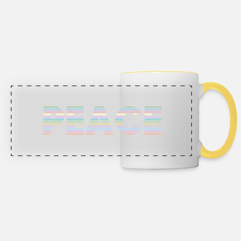 Peace - Panoramic Mug - white/yellow
