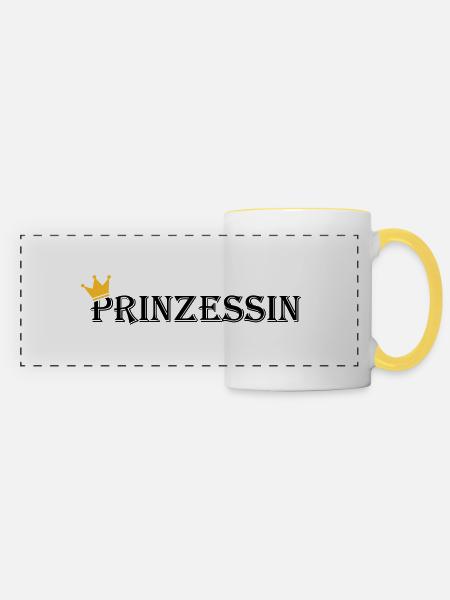 Prinzessin - Panoramatasse - Weiß/Gelb