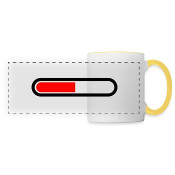 Chargement de poutres vectorielles Loading Design 004 - Mug panoramique contrasté et blanc - blanc/jaune - Devant