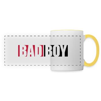 Text Bad Boy - Panoramic Mug - white/yellow - Front