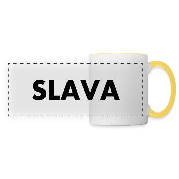 Slava - Mug panoramique contrasté et blanc - blanc/jaune - Devant