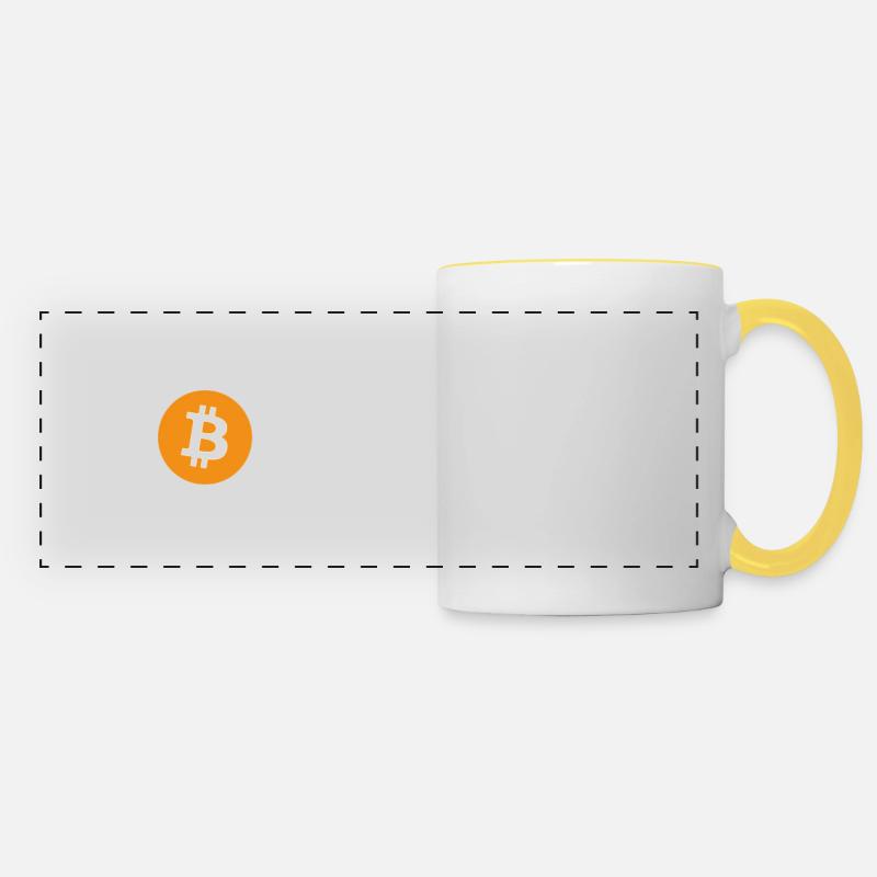 Bitcoin (Bitcoin) - Panoramatasse - Weiß/Gelb