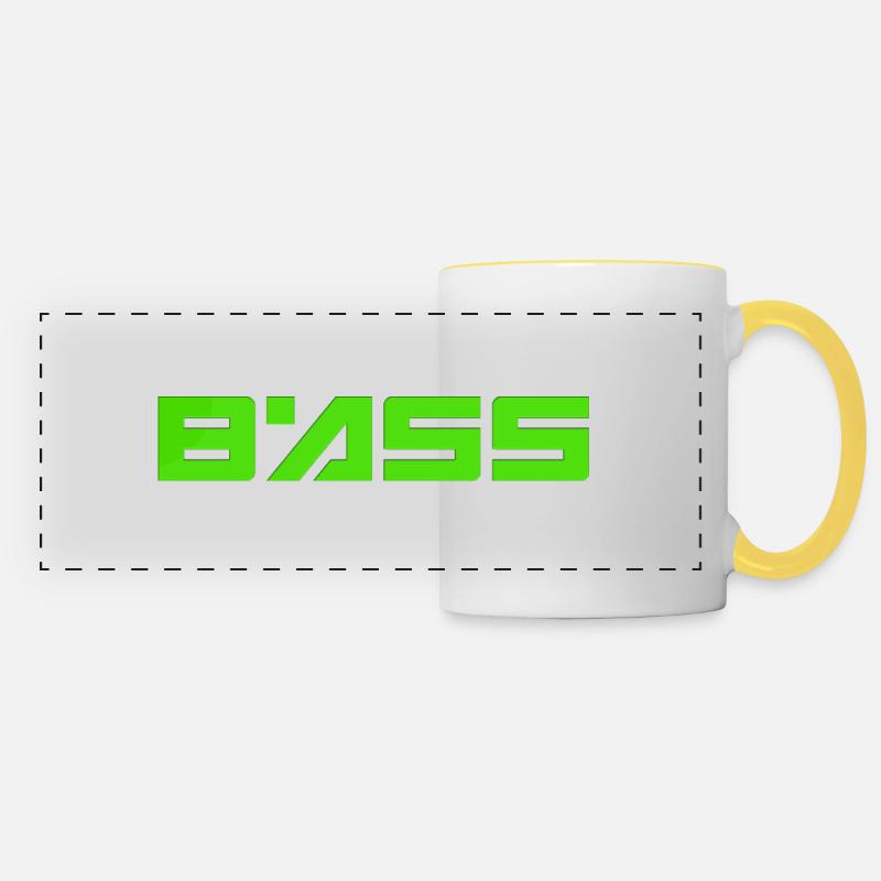bass4 - Panoramic Mug - white/yellow