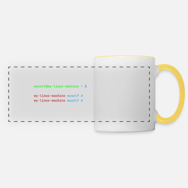 start chilling /force - funny linux T-Shirt - Panoramic Mug - white/yellow