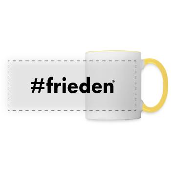 Frieden - Panoramatasse - Weiß/Gelb - Vorne