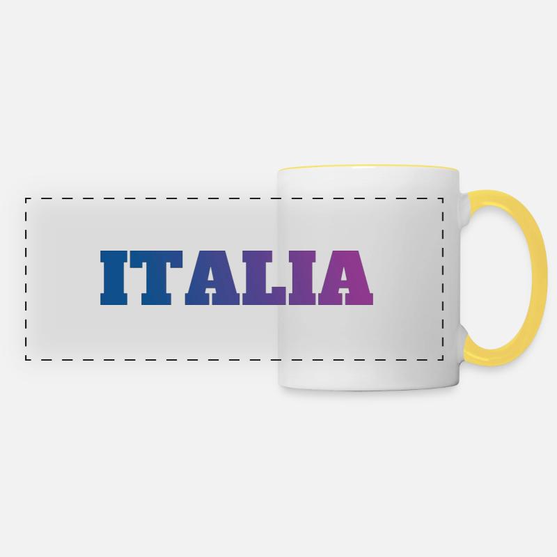Italia - Panoramic Mug - white/yellow