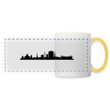 Skyline Dortmund - Panoramatasse - Weiß/Gelb - Vorne