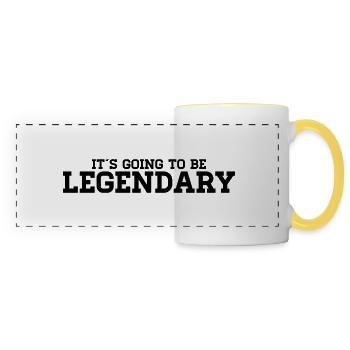 Ça va être légendaire - Mug panoramique contrasté et blanc - blanc/jaune - Devant