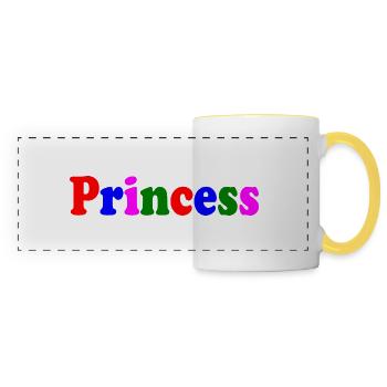 Princess - Mug panoramique contrasté et blanc - blanc/jaune - Devant