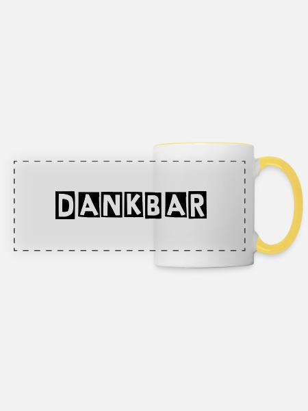 Dankbar - Panoramatasse - Weiß/Gelb