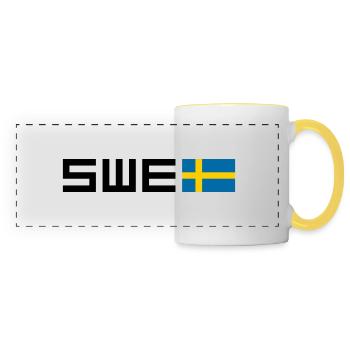 Schweden - Panoramatasse - Weiß/Gelb - Vorne