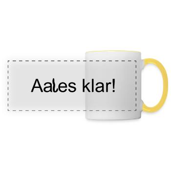 Aales klar - Panoramatasse - Weiß/Gelb - Vorne