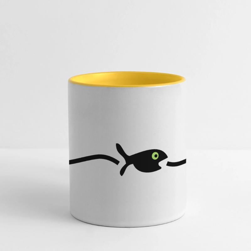 floating fish Panoramic Mug