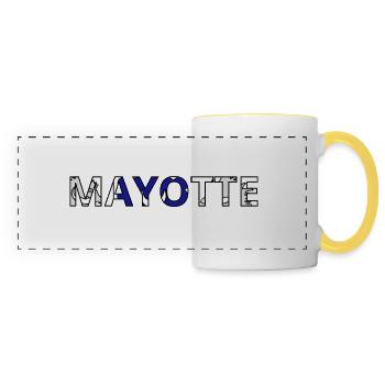 Mayotte Flag - Panoramic Mug - white/yellow - Front