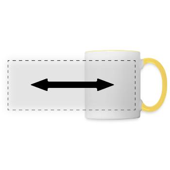 arrow - Panoramic Mug - white/yellow - Front